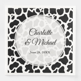 Guardanapo De Papel De Jantar Plano de Fundo do Padrão de Vaca