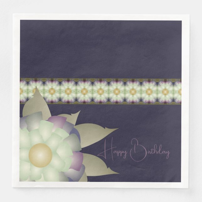 Guardanapo De Papel De Jantar Plum Purple E Mauve (Frente)