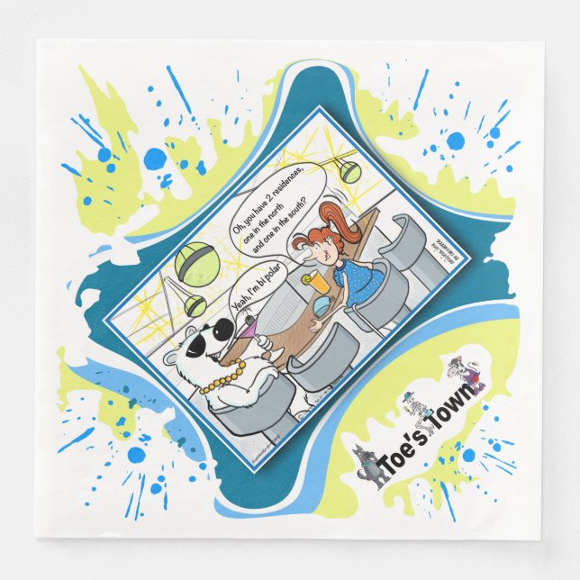 Guardanapo De Papel De Jantar Polar Regions | Valentine’s Day Dinner Napkin (Frente)