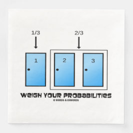 Guardanapo De Papel De Jantar Ponha Suas Probabilidades Três Portas Fechadas