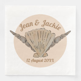 Guardanapo De Papel De Jantar Prateleiras do Mar de Aquarela