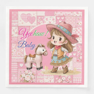 Guardanapo De Papel De Jantar Prato de Papel Cowgirl Bebê Ocidental