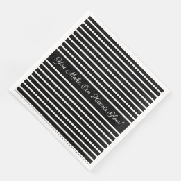 Guardanapo De Papel De Jantar Preto e Branco Decorativo