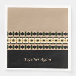 Guardanapo De Papel De Jantar Preto e Elegante Rosa