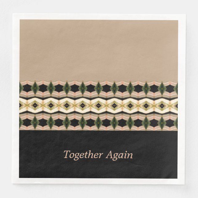 Guardanapo De Papel De Jantar Preto e Elegante Rosa (Frente)