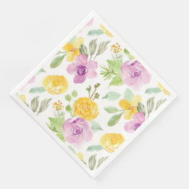 Guardanapo De Papel De Jantar Primavera bonito Aquarela Floral