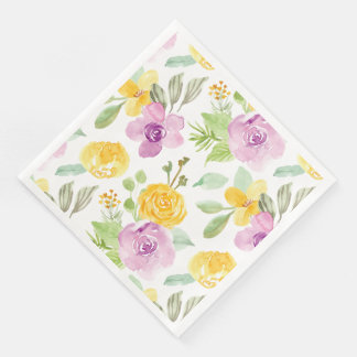 Guardanapo De Papel De Jantar Primavera bonito Aquarela Floral
