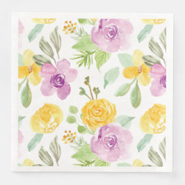 Guardanapo De Papel De Jantar Primavera bonito Aquarela Floral