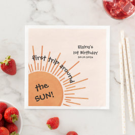 Guardanapo De Papel De Jantar Primeira viagem em torno do primeiro aniversario d