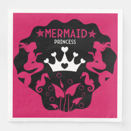 Guardanapo De Papel De Jantar Princesa Sereia Menina
