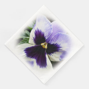 Guardanapo De Papel De Jantar profundamente - roxo no amor perfeito branco