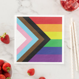 Guardanapo De Papel De Jantar Progressive LGBTQIA Flag