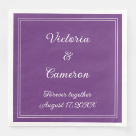 Guardanapo De Papel De Jantar Púrpura Personalizada