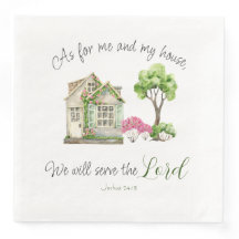 Quanto a mim e à minha casa, Bíblia Verse Watercol