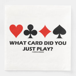 Guardanapo De Papel De Jantar Que Carta Você Acabou de Jogar? Quatro Cartas Humo