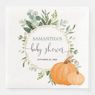 Guardanapo De Papel De Jantar Queda Pumpkins chá de fraldas de eucalipto de our