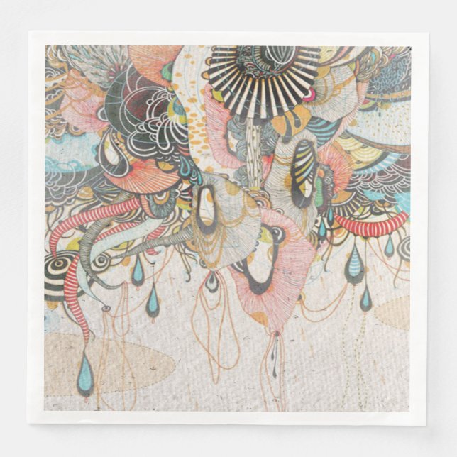 Guardanapo De Papel De Jantar Rabiscar a Língua da Luz (Frente)