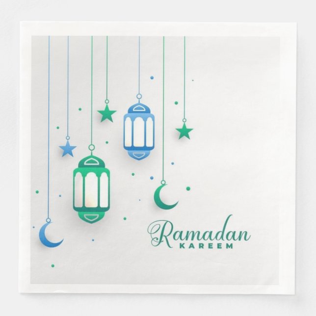 GUARDANAPO DE PAPEL DE JANTAR RAMADAN KAREEM (Frente)