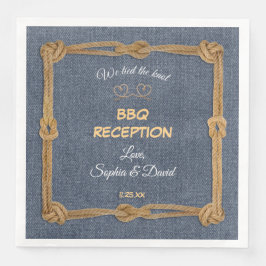 Guardanapo De Papel De Jantar Recepção de Churrasco do Nó que Amarrámos no Ocide