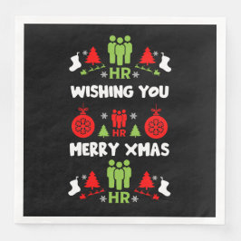 Guardanapo De Papel De Jantar Recursos Humanos Papais noeis Feios Presentes Xmas