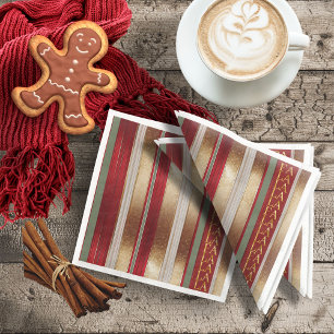 Guardanapo De Papel De Jantar Red Christmas Fa La Pattern#27 ID1009