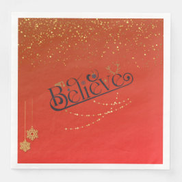 Guardanapo De Papel De Jantar Red Christmas Napkin-Acredita