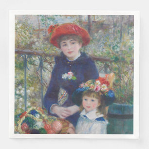 Guardanapo De Papel De Jantar Renoir Duas Irmãs Varanda Impressionismo Francês