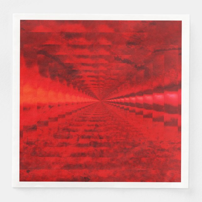 Guardanapo De Papel De Jantar Ressonante Janto Vermelho Brilhante Napkins (Frente)