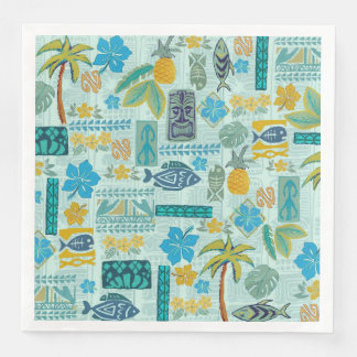 Guardanapo De Papel De Jantar Retro Havaiano Tiki Tropix