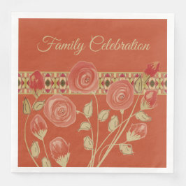 Guardanapo De Papel De Jantar Rosa Art digital