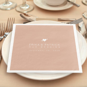 Guardanapo De Papel De Jantar Rosa De Casamento Dusty Projetado Elegantemente