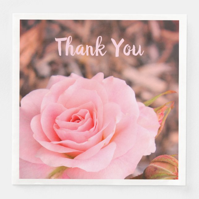 Guardanapo De Papel De Jantar Rosa de Jardim Rosa (Frente)