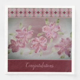 Guardanapo De Papel De Jantar Rosa Elegante Flor