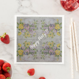 Guardanapo De Papel De Jantar Rosa Floral Vintage Moderna Luxo
