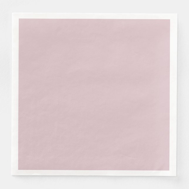 Guardanapo De Papel De Jantar Rosa Pastel Sólido (Frente)