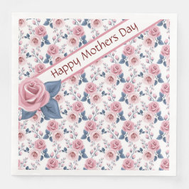 Guardanapo De Papel De Jantar Rosa Rosa Feliz Dia Das Mães