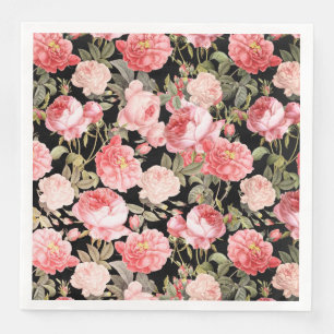 Guardanapo De Papel De Jantar Rosas cor-de-rosa do Victorian no teste padrão