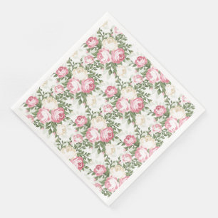 Guardanapo De Papel De Jantar Rosas de papel do Guardanapo-Vintage