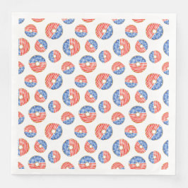 Guardanapo De Papel De Jantar Rosquinhas AZUIS BRANCAS VERMELHAS PATRIÓTICAS