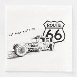 Guardanapo De Papel De Jantar Route 66 Papel Nápoles