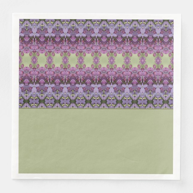 Guardanapo De Papel De Jantar Roxo e Verde (Frente)