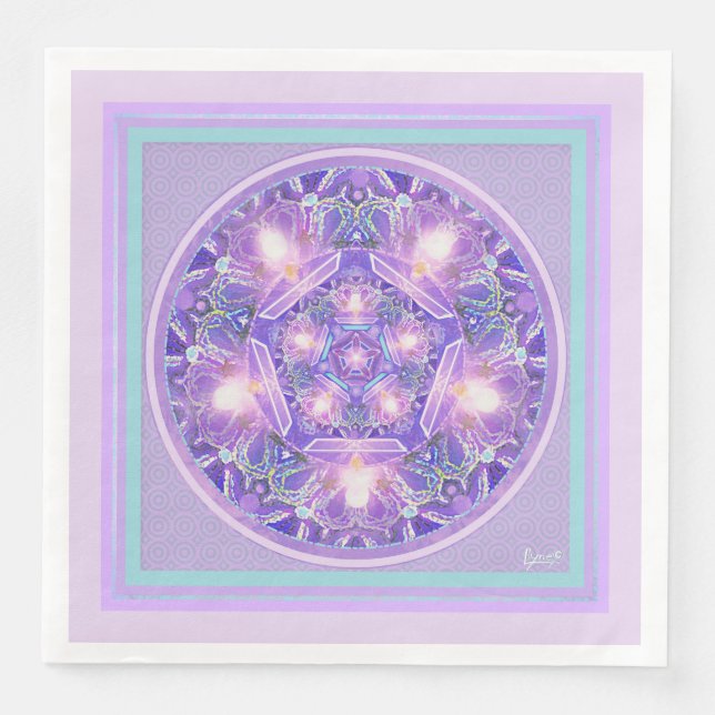 Guardanapo De Papel De Jantar Roxo W1 (Frente)