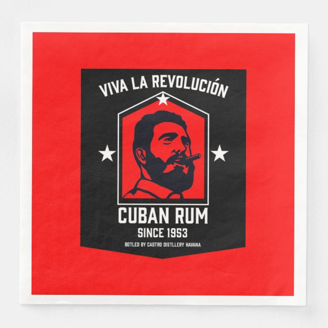 Guardanapo De Papel De Jantar Rum Drinkers em Cubo (Frente)