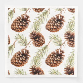 Guardanapo De Papel De Jantar Rustic Pine Cone
