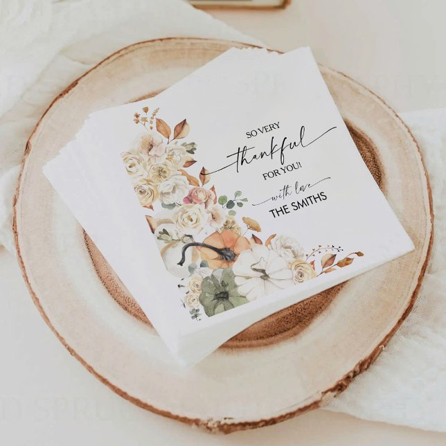 Guardanapo De Papel De Jantar Rustic Pumpkins Thanksgiving Dinner Paper Napkin (Criador carregado)