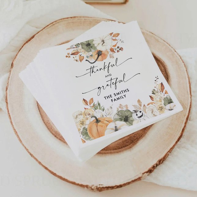 Guardanapo De Papel De Jantar Rustic Pumpkins Thanksgiving Dinner Paper Napkin (Criador carregado)