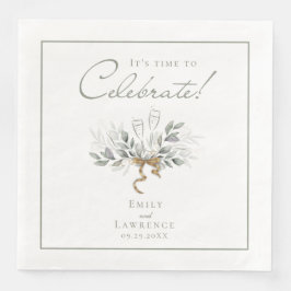 Guardanapo De Papel De Jantar Sage Green Eucalyptus Champagne Janto Napkins