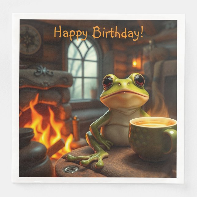 Guardanapo De Papel De Jantar Sapo Cozy (Frente)