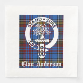 Guardanapo De Papel De Jantar Scottish Clan Anderson Crest & Tartan
