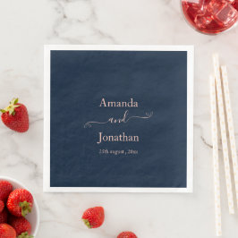 Guardanapo De Papel De Jantar Script Elegante | Casamento minimalista